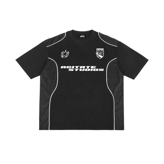 Agitate Contrast Piped Panel Jersey Shirt